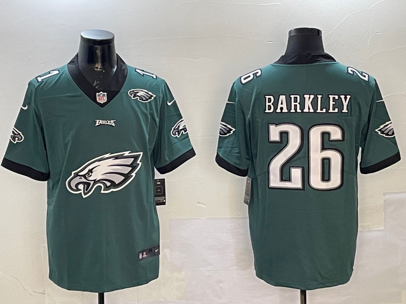 Men Philadelphia Eagles #26 Barkley green 2025 Nike NFL jersey style 2
